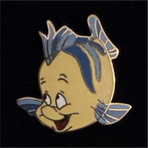 Disney The Little Mermaid Flounder Single Post Pin Y2K 2000